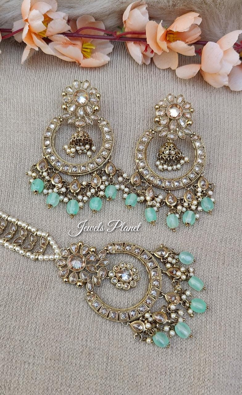 Bhavini Polki Earrings Tikka