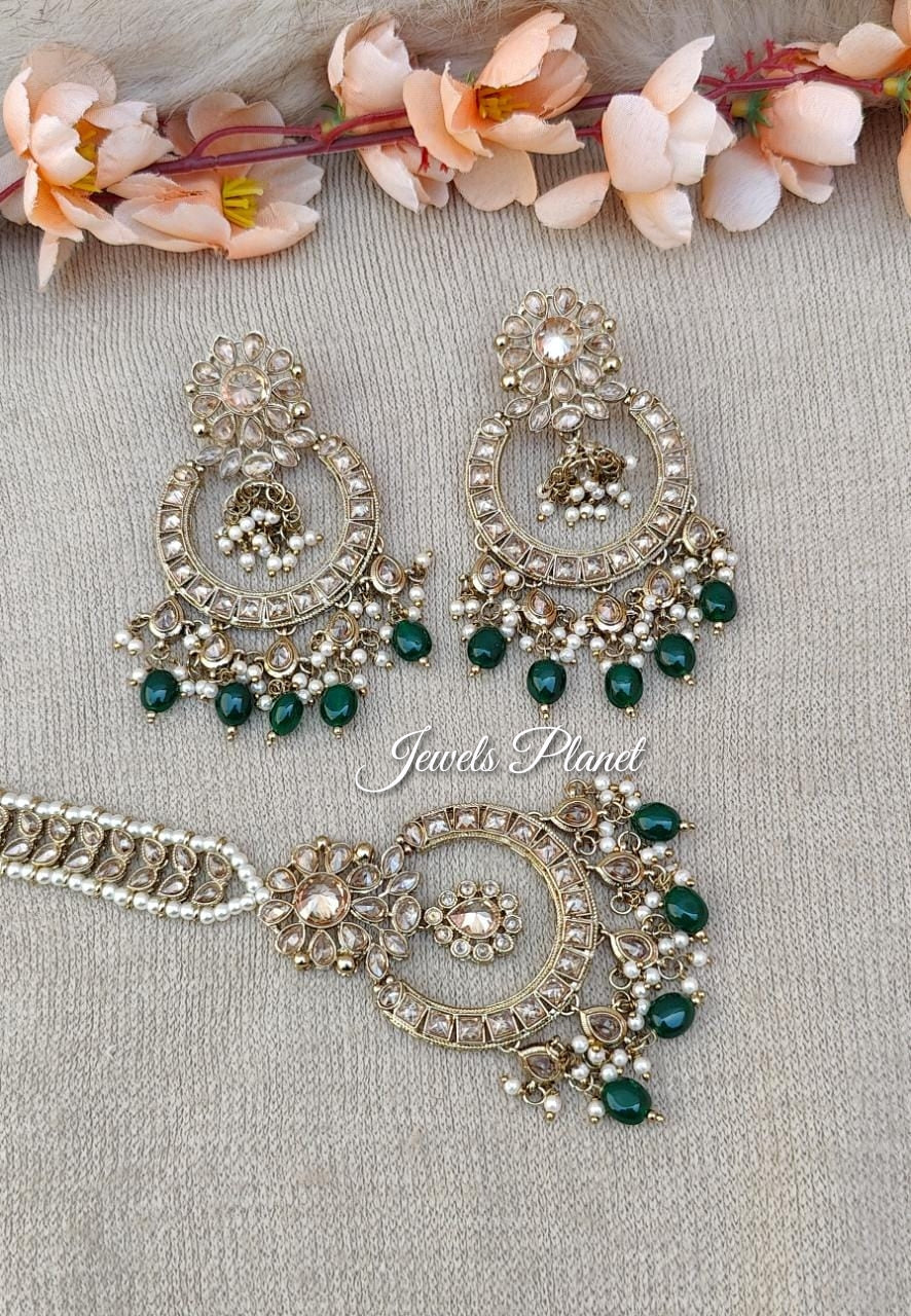 Bhavini Polki Earrings Tikka