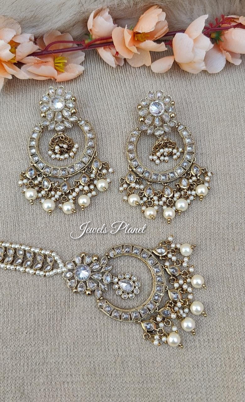 Bhavini Polki Earrings Tikka