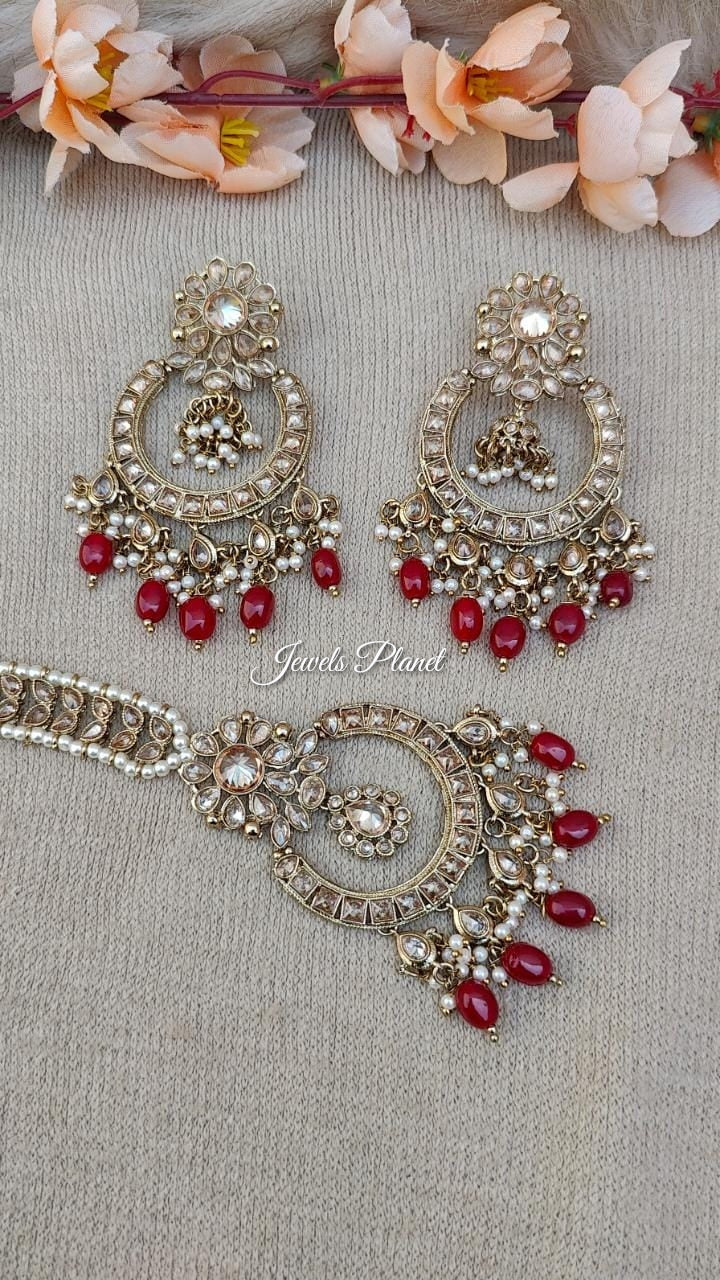 Bhavini Polki Earrings Tikka