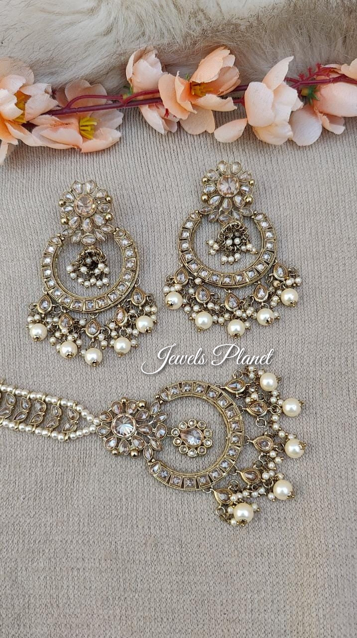 Bhavini Polki Earrings Tikka