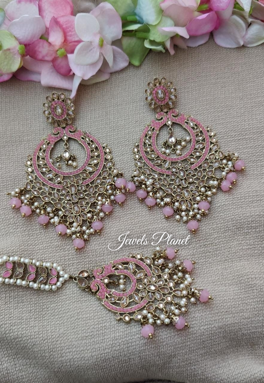 Farha Oversized Earrings Tikka