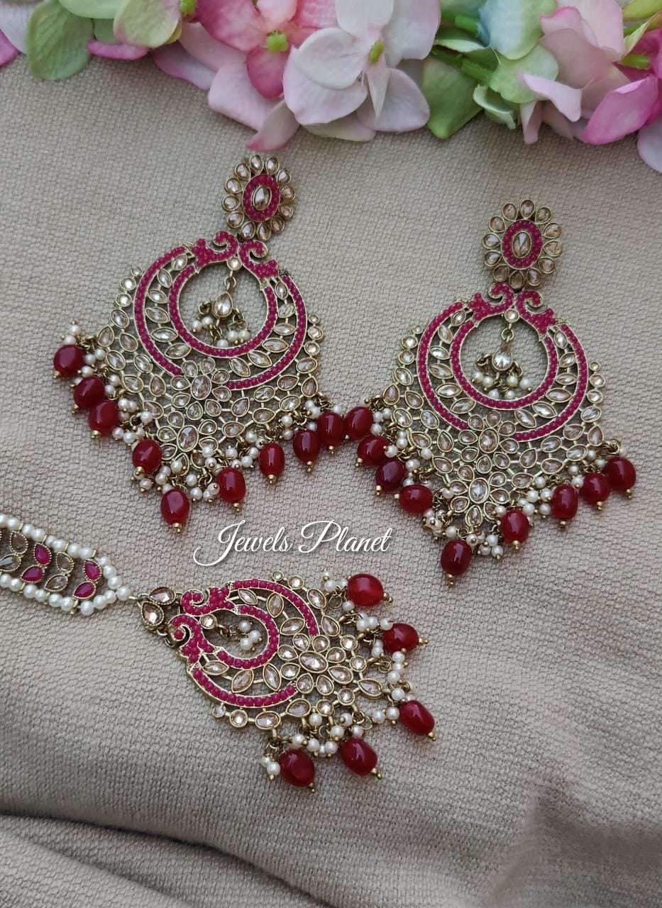 Farha Oversized Earrings Tikka