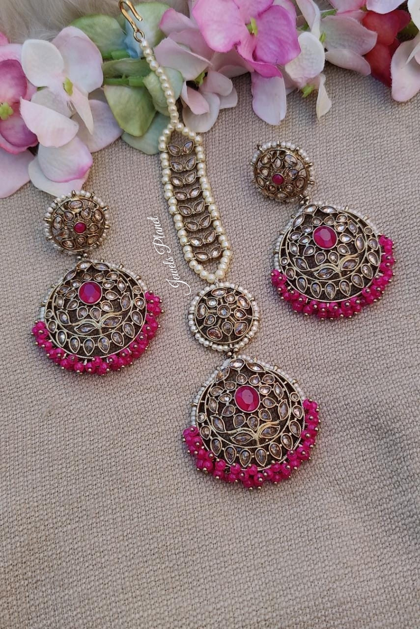 Shirin Polki Earrings Tikka