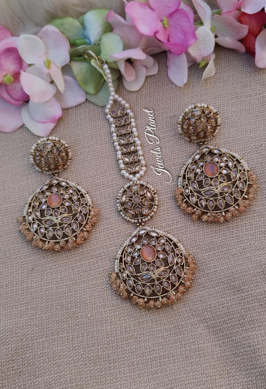 Shirin Polki Earrings Tikka