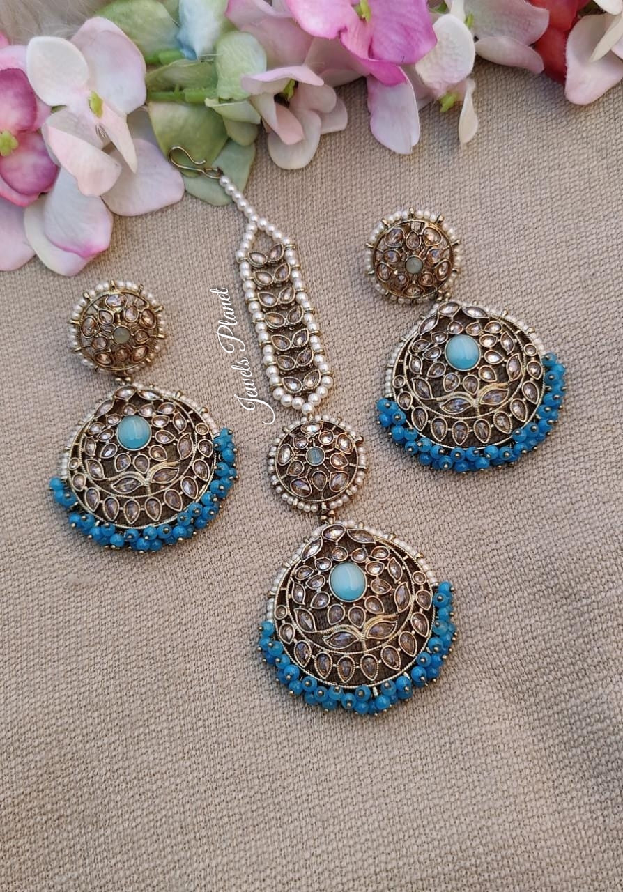 Shirin Polki Earrings Tikka