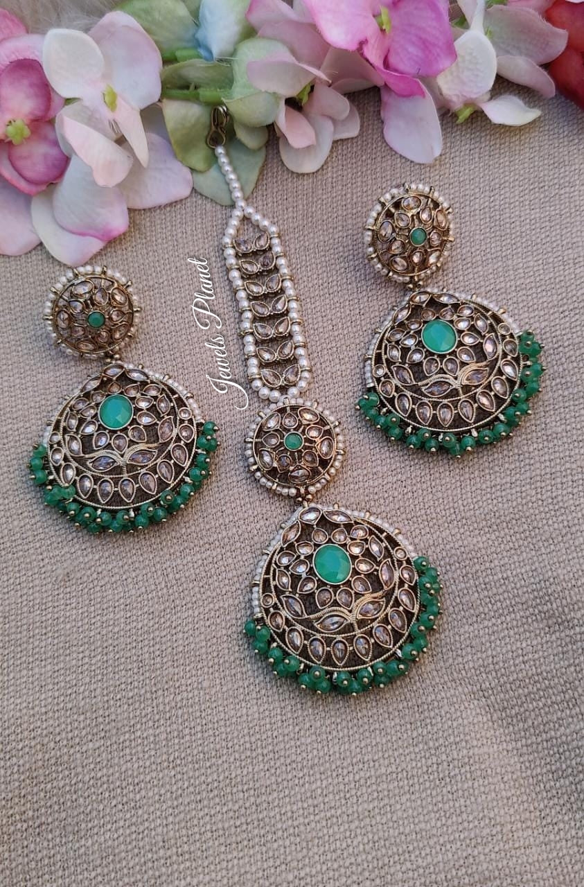 Shirin Polki Earrings Tikka