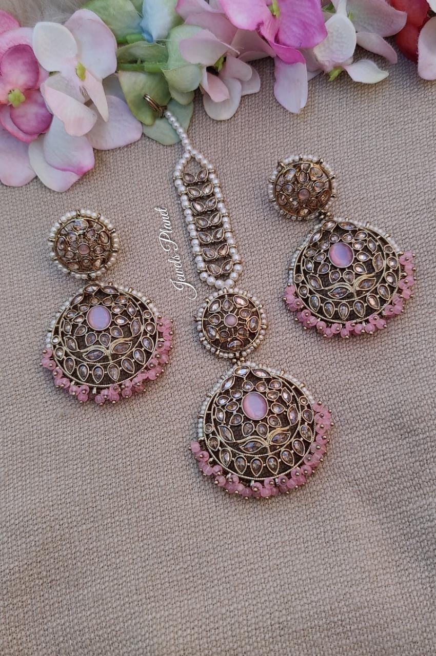 Shirin Polki Earrings Tikka