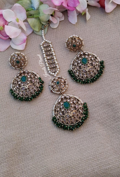 Shirin Polki Earrings Tikka