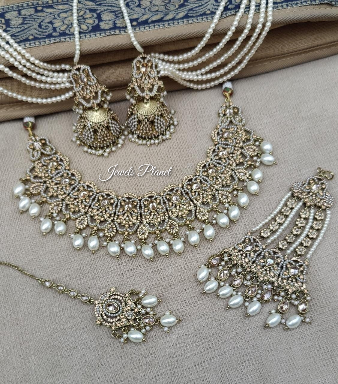 Husna Polki Jhumar Necklace Set