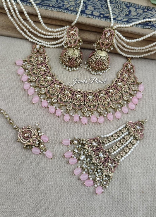 Husna Polki Jhumar Necklace Set