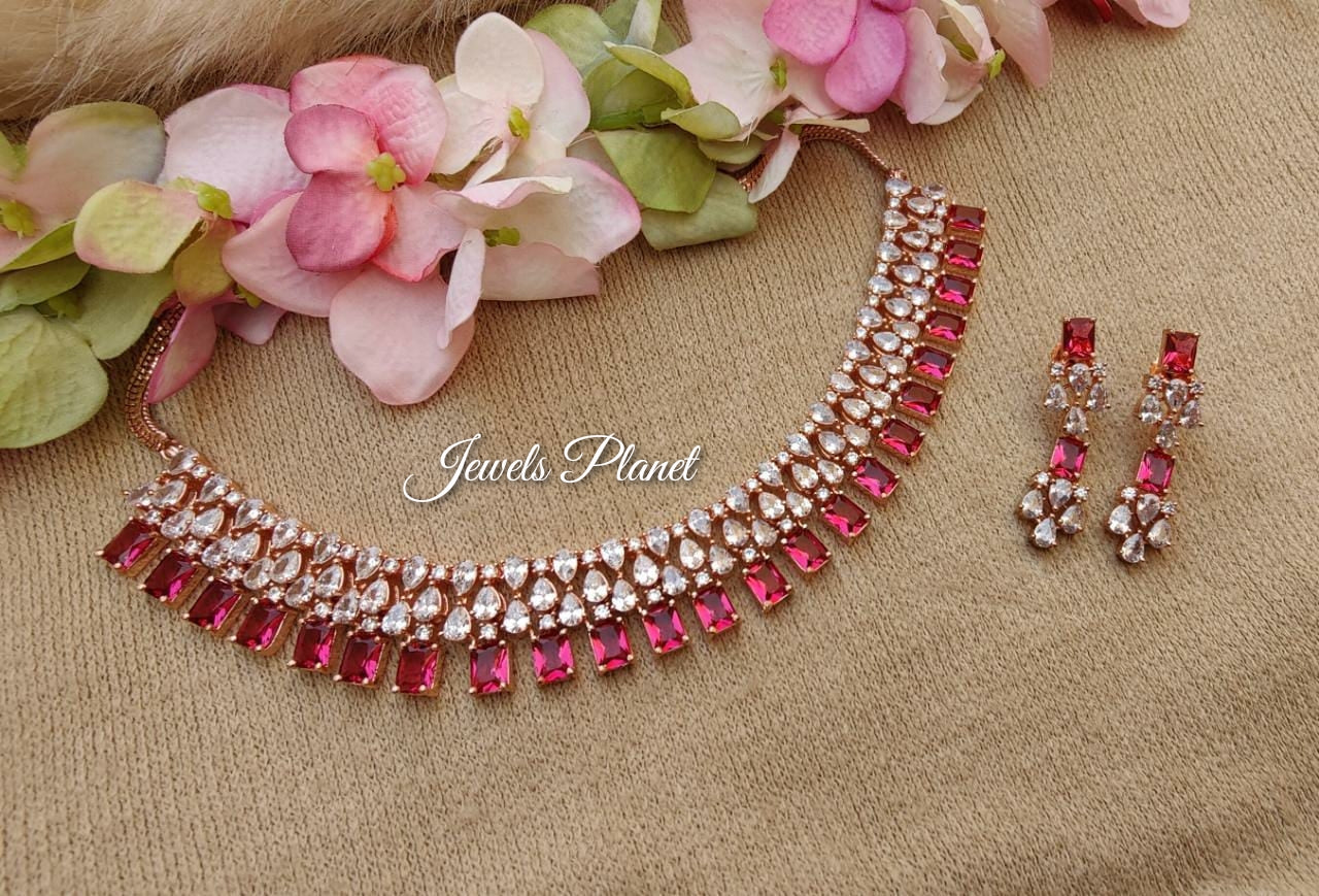 Akshita AD Necklace (Rose Gold)