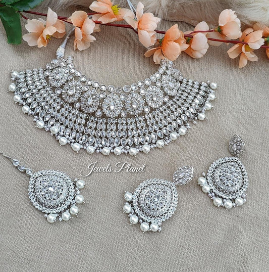 Bella Silver Bridal (Without Jhumar)