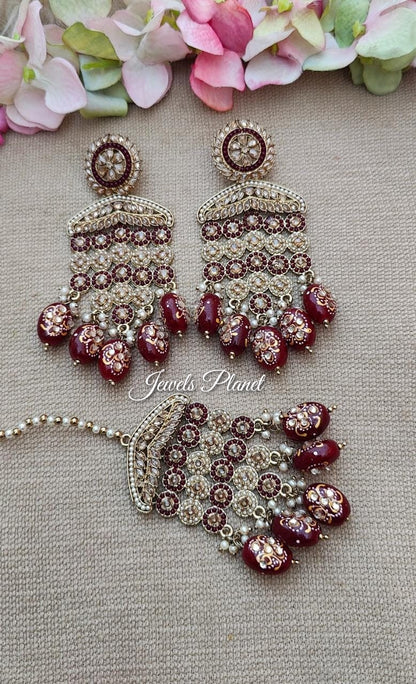 Vanita Polki Earrings Tikka