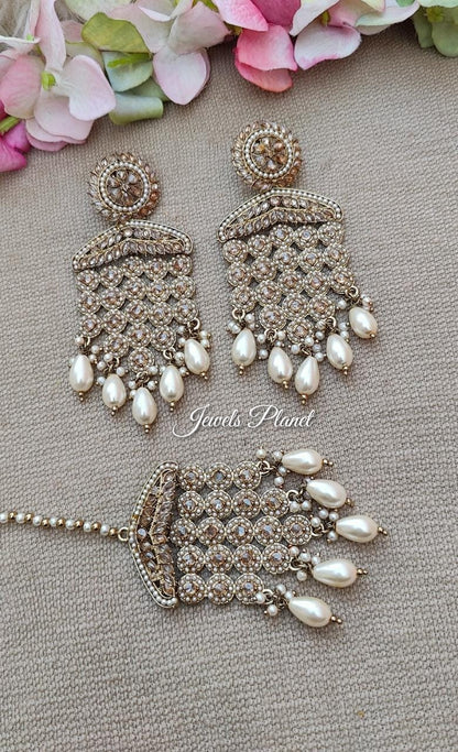 Vanita Polki Earrings Tikka