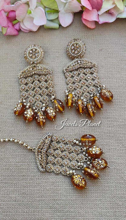 Vanita Polki Earrings Tikka