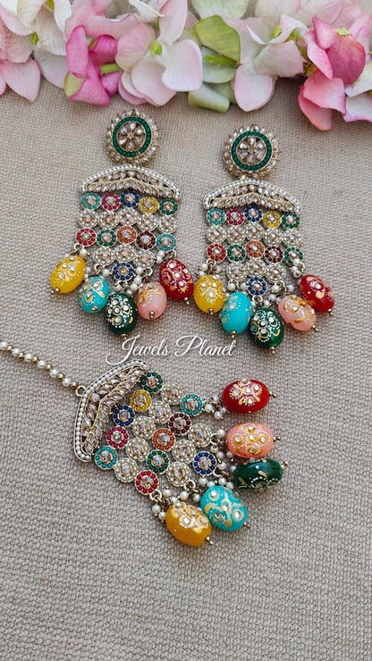 Vanita Polki Earrings Tikka