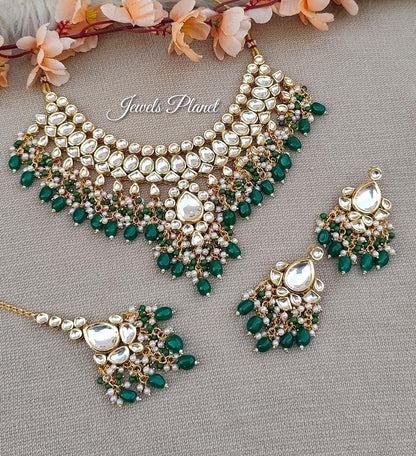 Candace Kundan Necklace (Green)