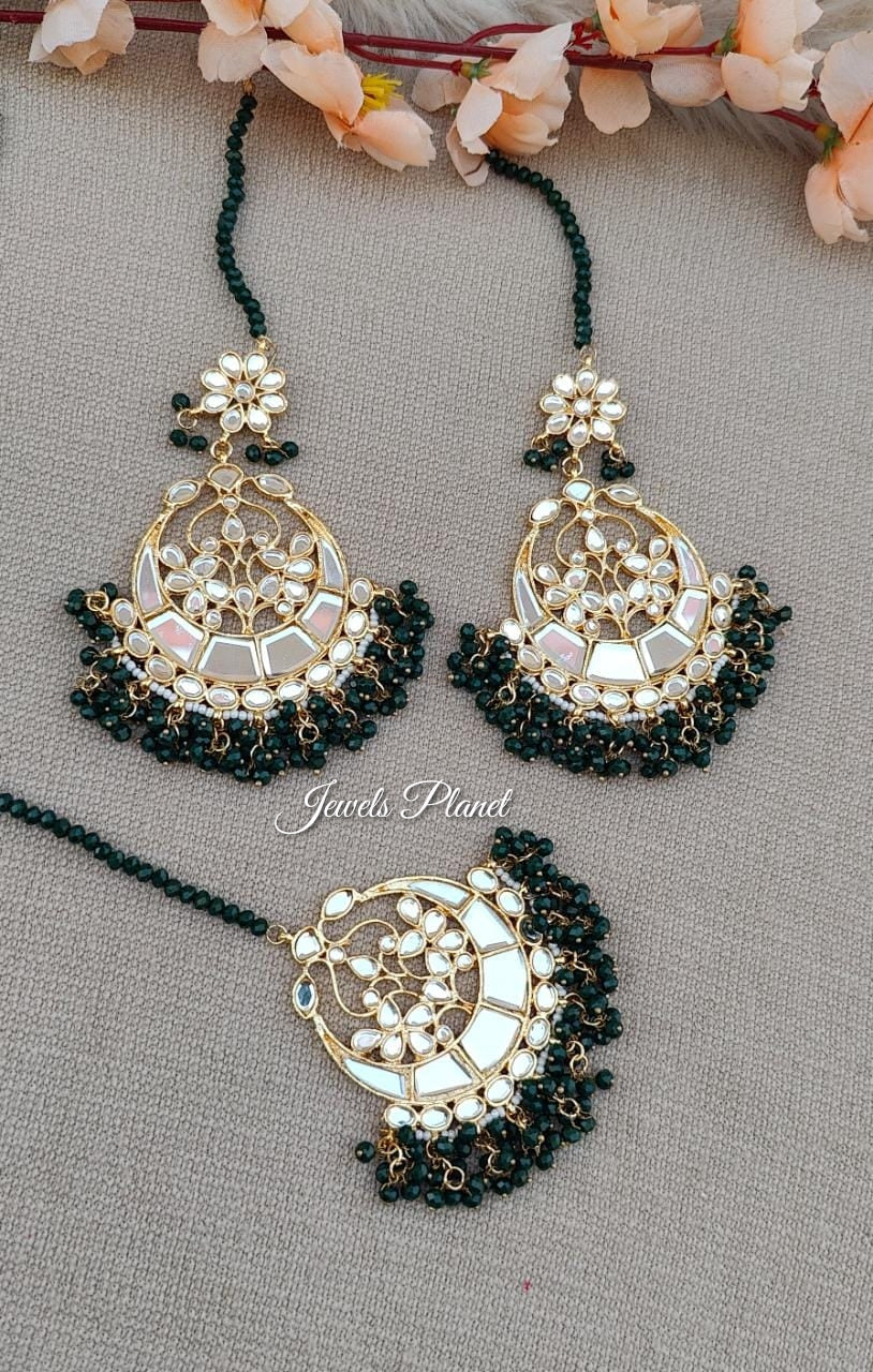 Alveera Kundan Earrings Tikka