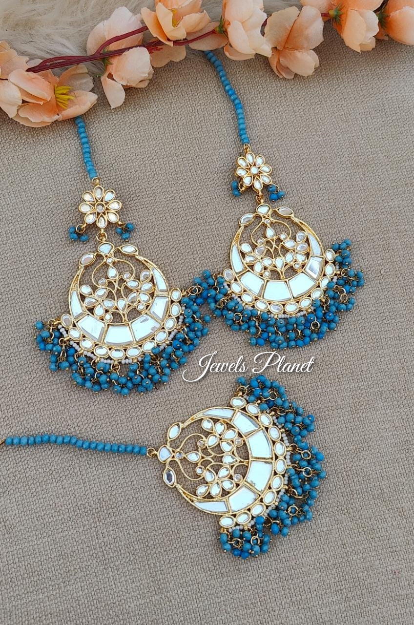 Alveera Kundan Earrings Tikka