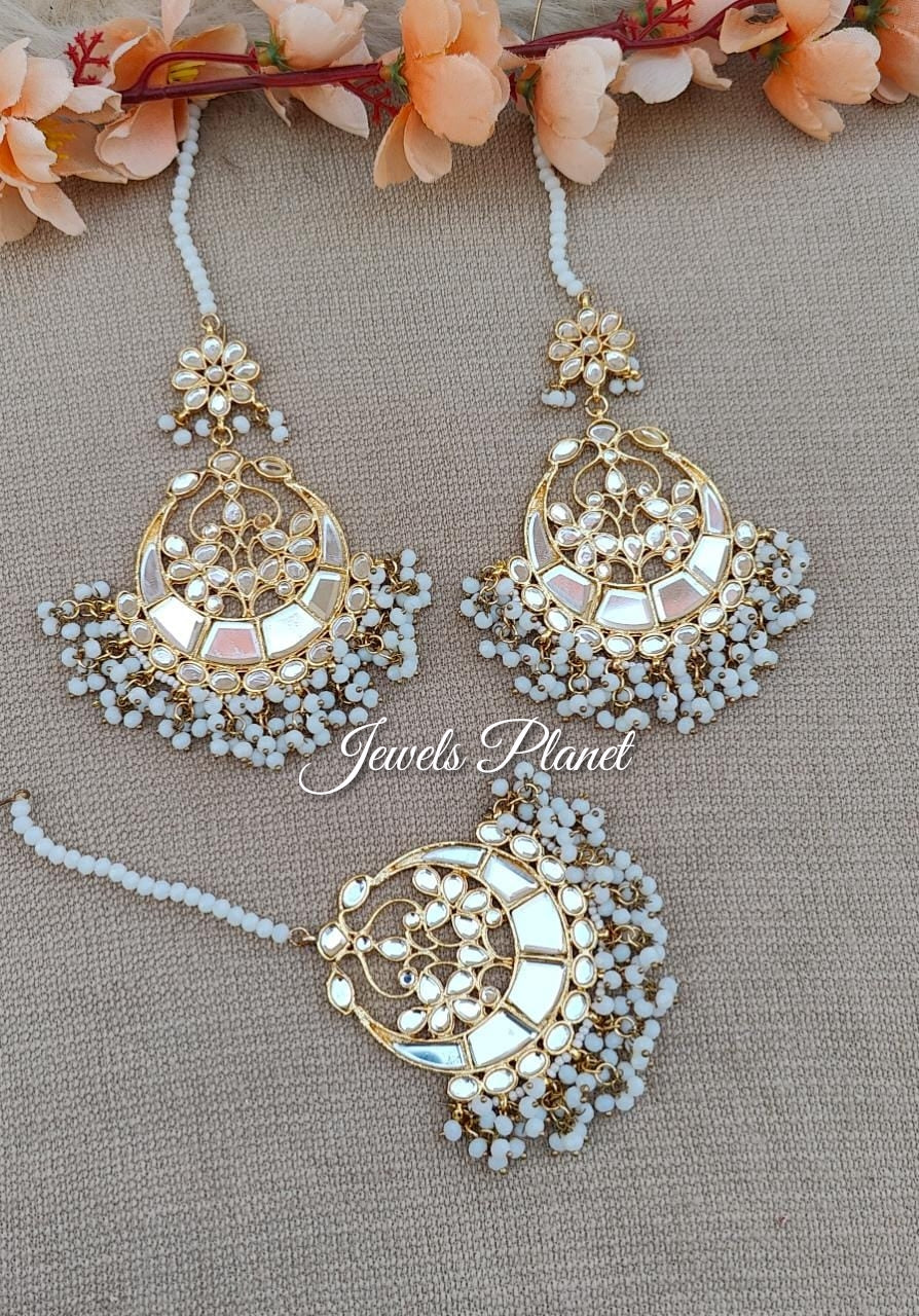 Alveera Kundan Earrings Tikka