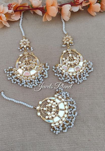 Alveera Kundan Earrings Tikka
