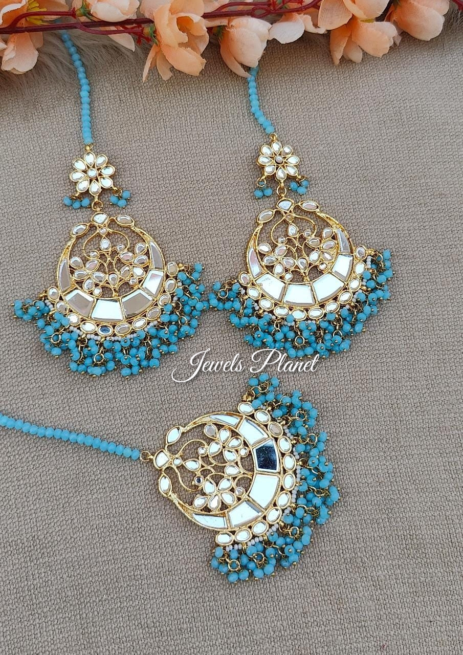 Alveera Kundan Earrings Tikka