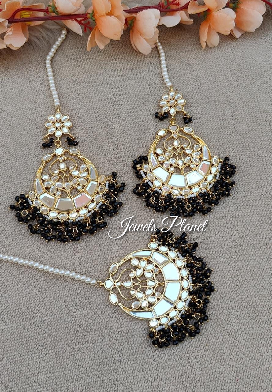 Alveera Kundan Earrings Tikka