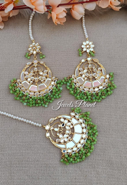 Alveera Kundan Earrings Tikka