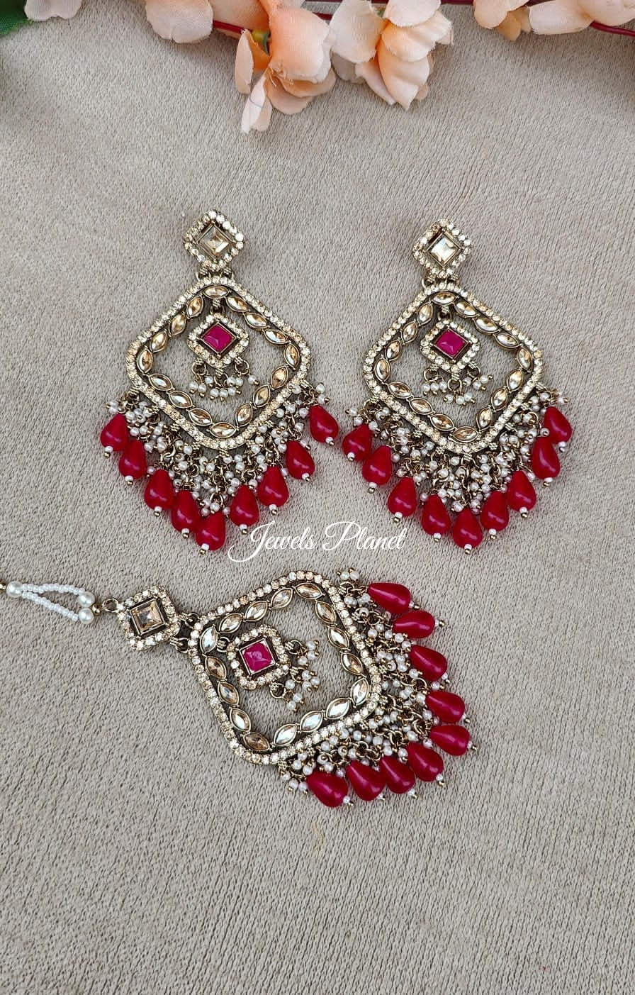 Kanak Polki Earrings Tikka