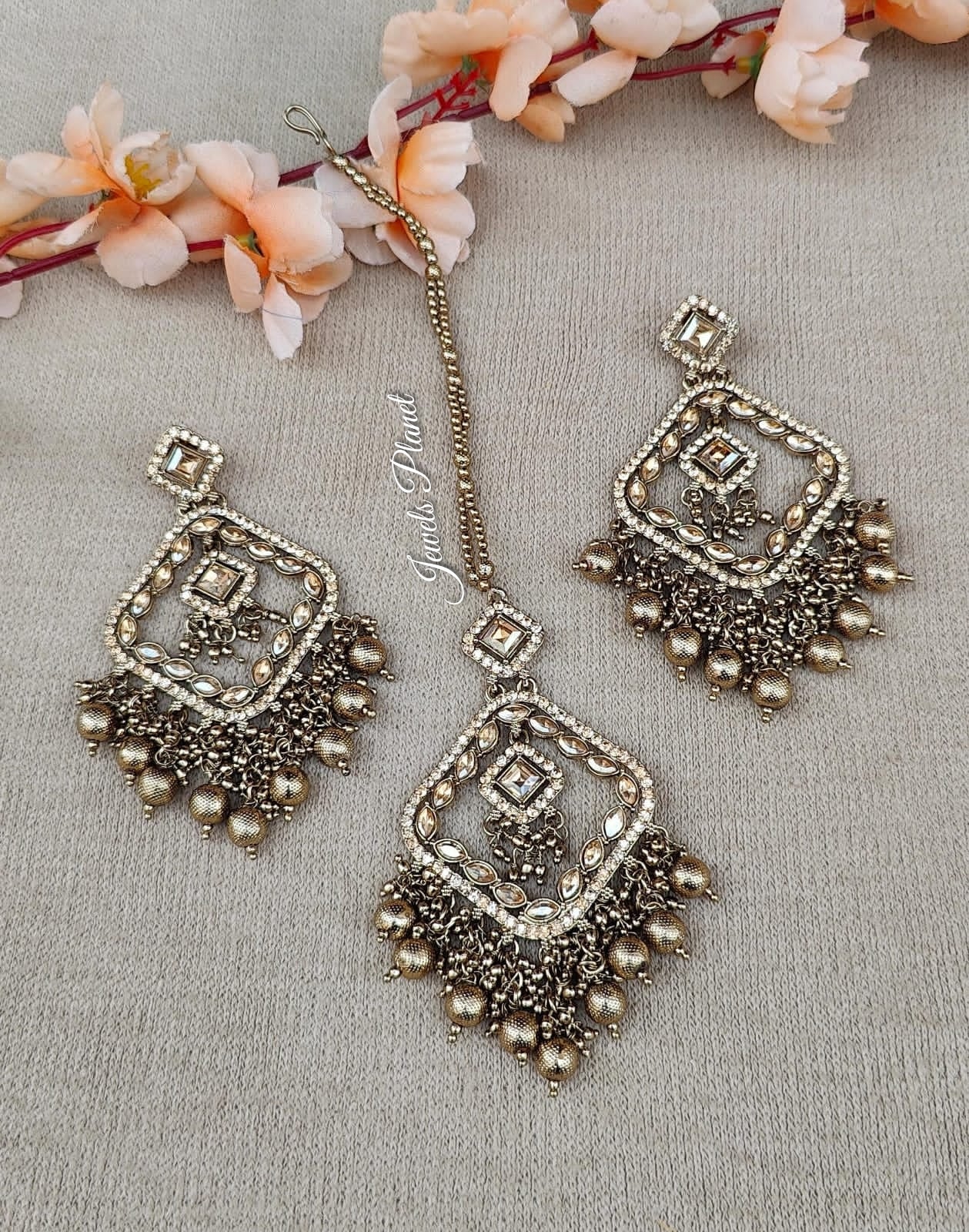 Kanak Polki Earrings Tikka