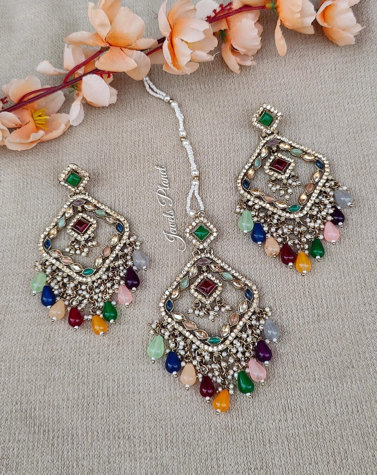 Kanak Polki Earrings Tikka