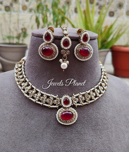 Rashi Polki Necklace Set