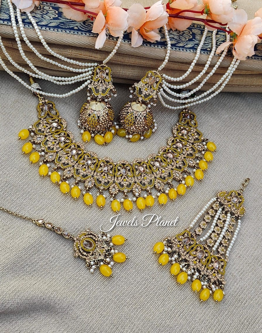 Husna Polki Jhumar Necklace Set