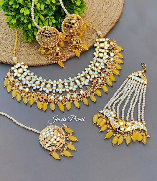 Ikra Mirror Necklace Set