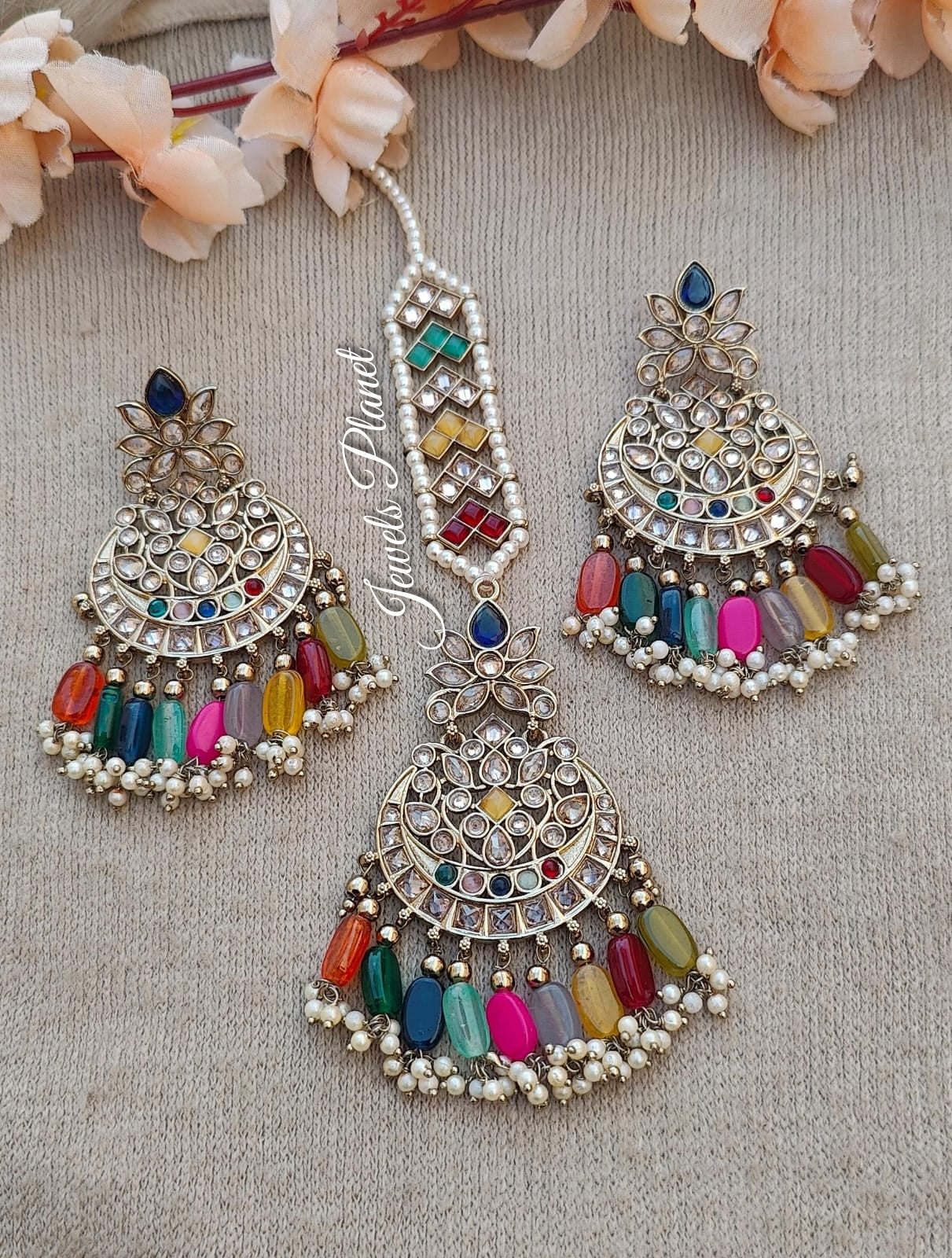 Sumita Polki Earrings Tikka