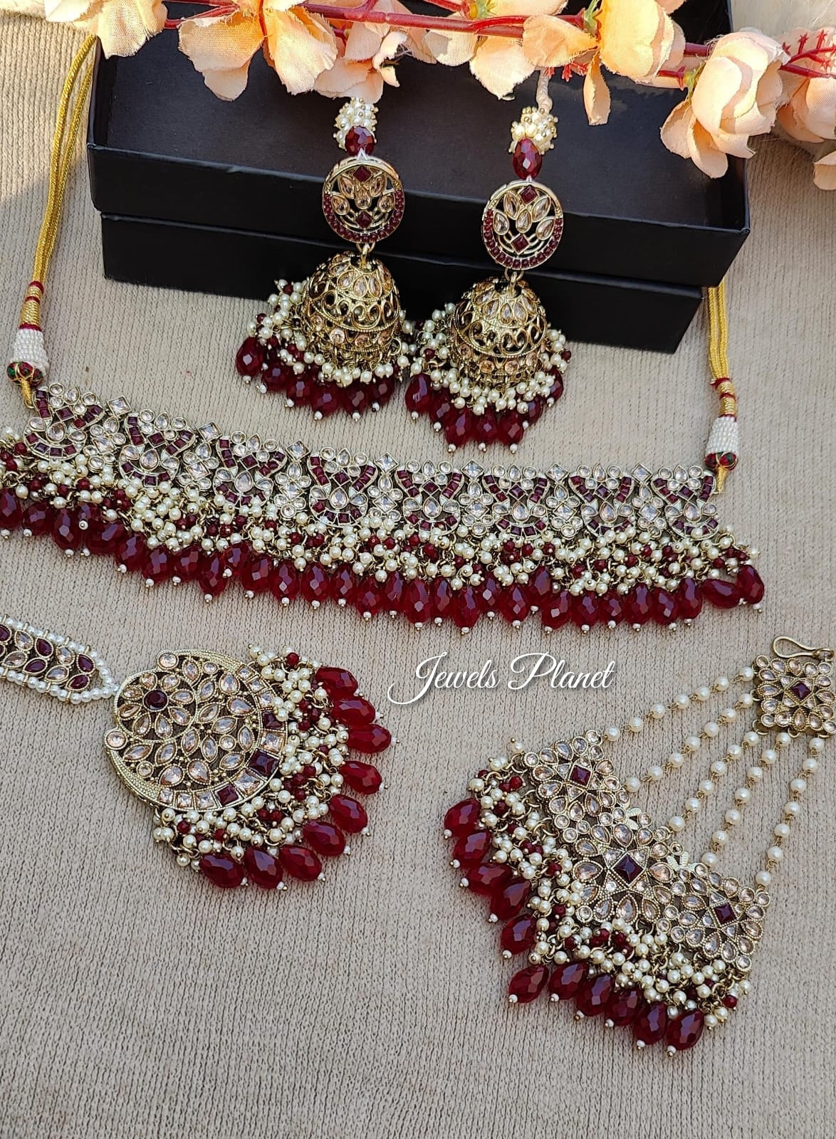 Aisha Bridal Jhumar Choker Set – Parneet Jewels