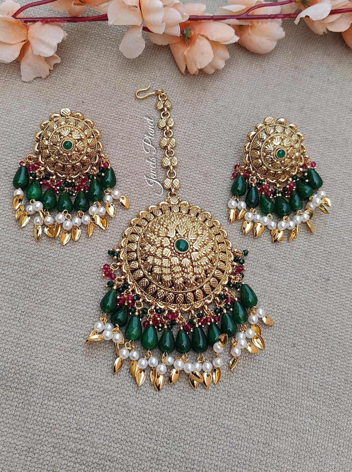 Krishika Gold Earrings Tikka