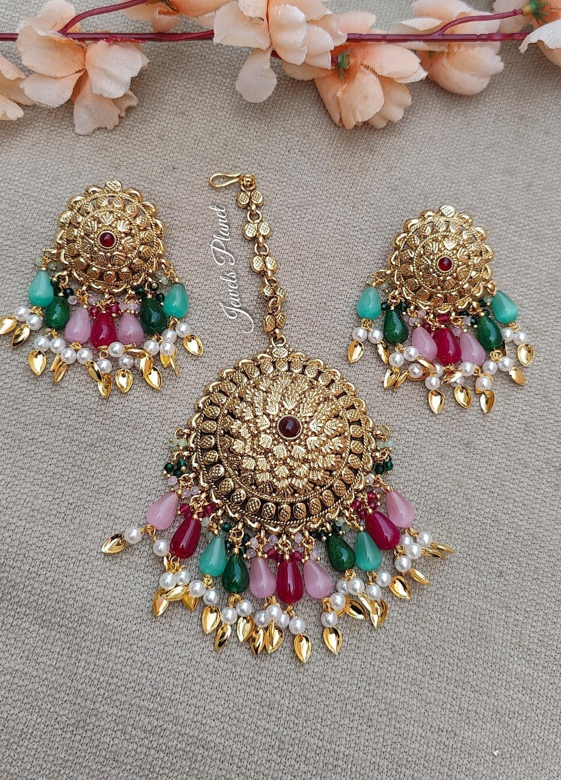 Krishika Gold Earrings Tikka