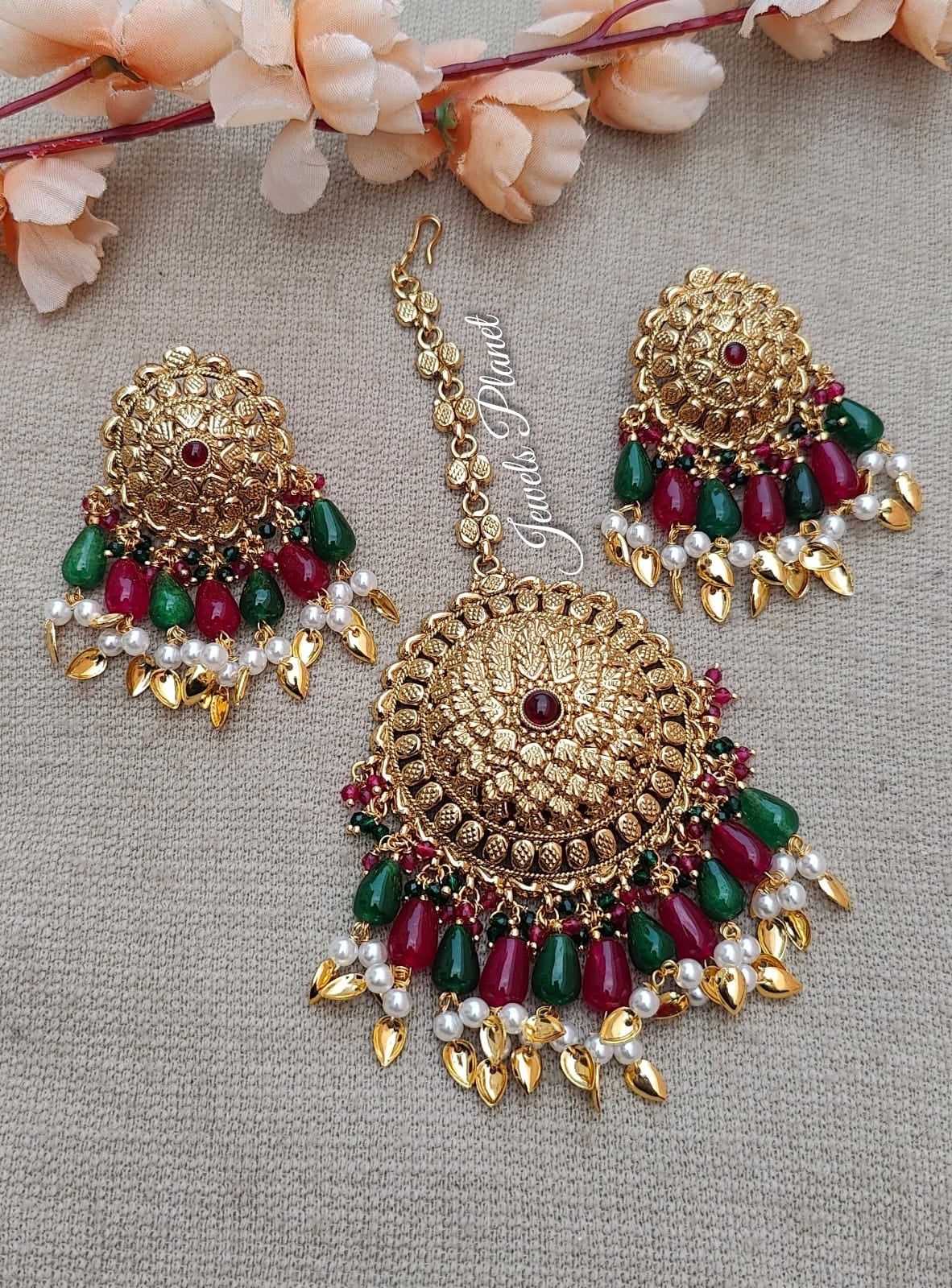 Krishika Gold Earrings Tikka