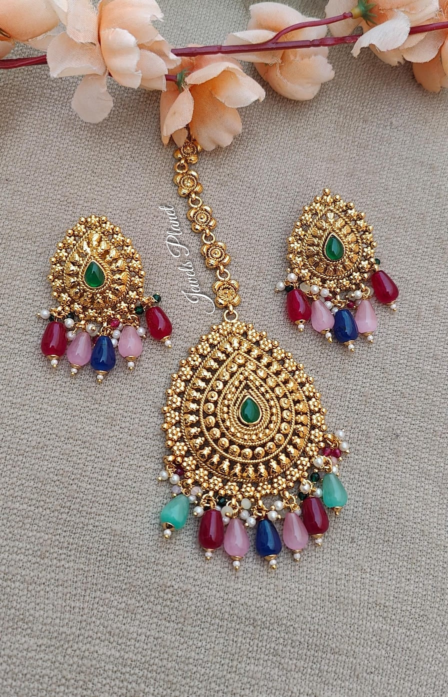 Krupali Gold Earrings Tikka