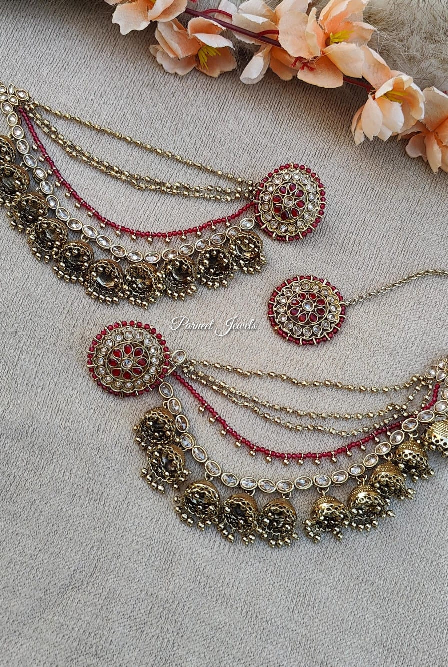 Vanshika Polki Earrings Tikka