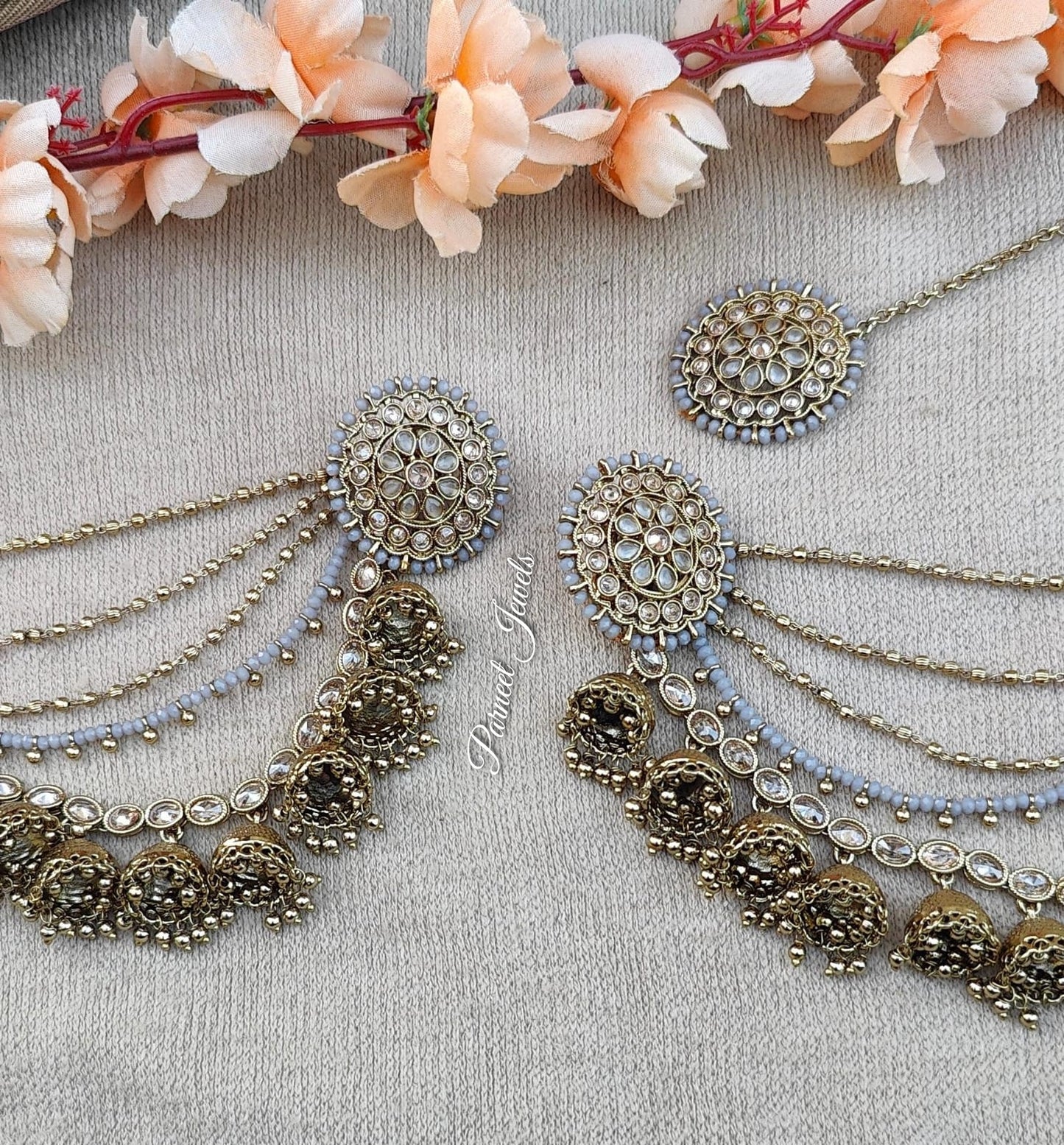 Vanshika Polki Earrings Tikka