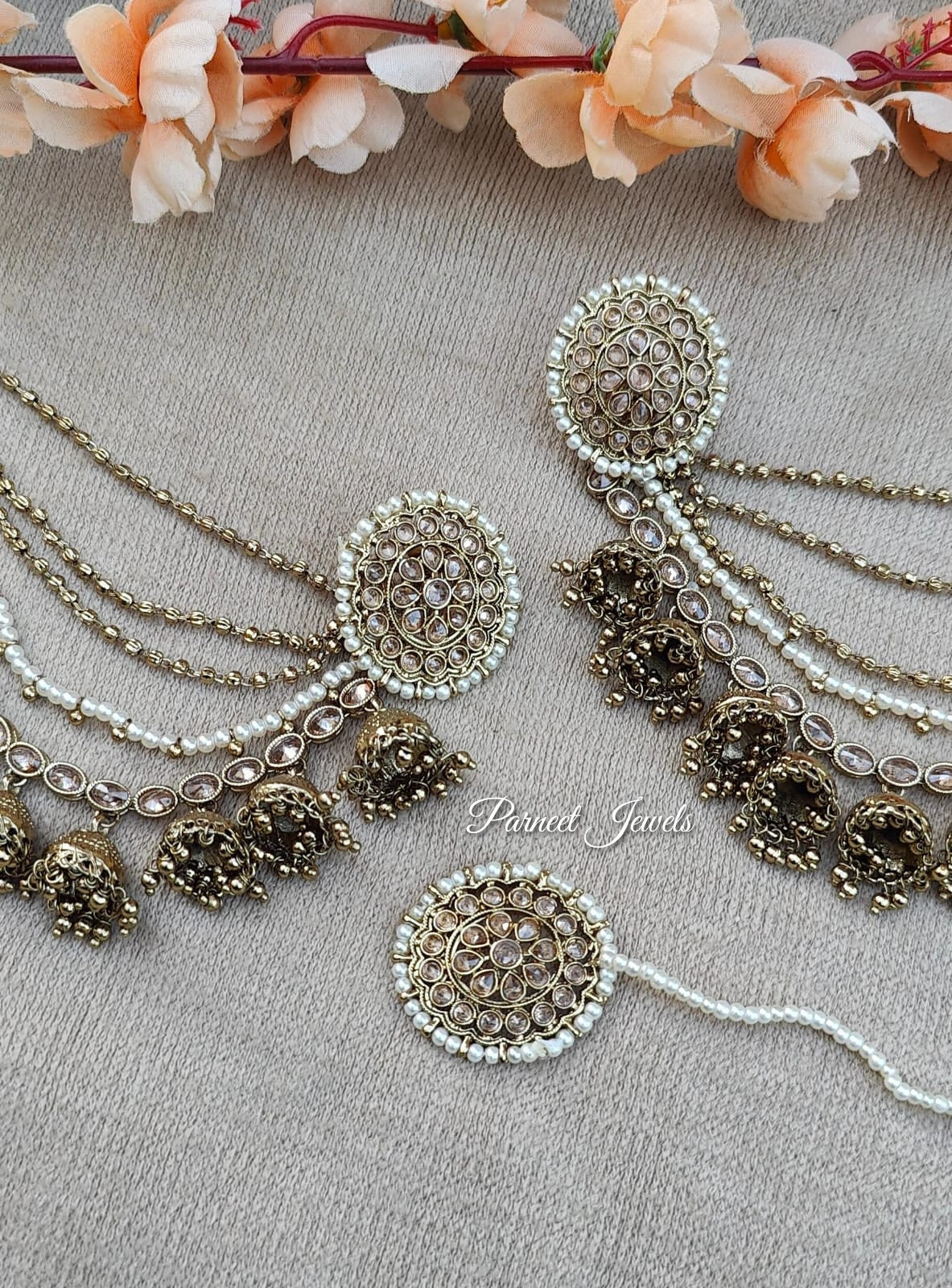 Vanshika Polki Earrings Tikka