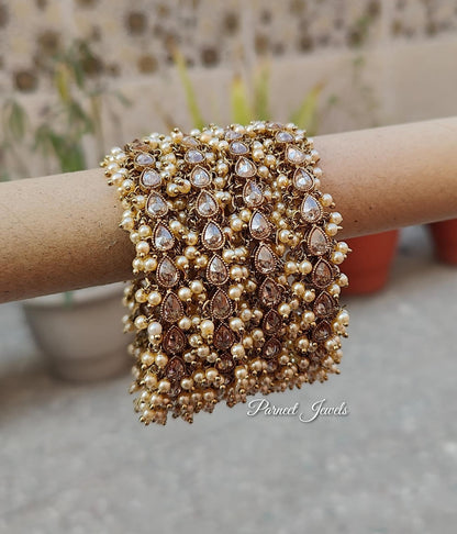 Varsha Polki Bangles (Gold)