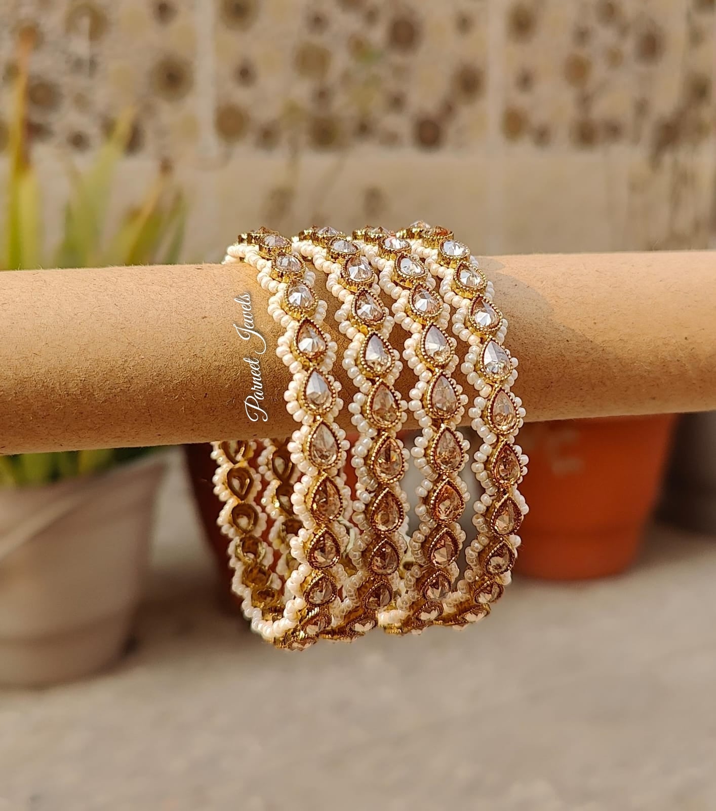 Ridhhi Polki Bangles (Gold)