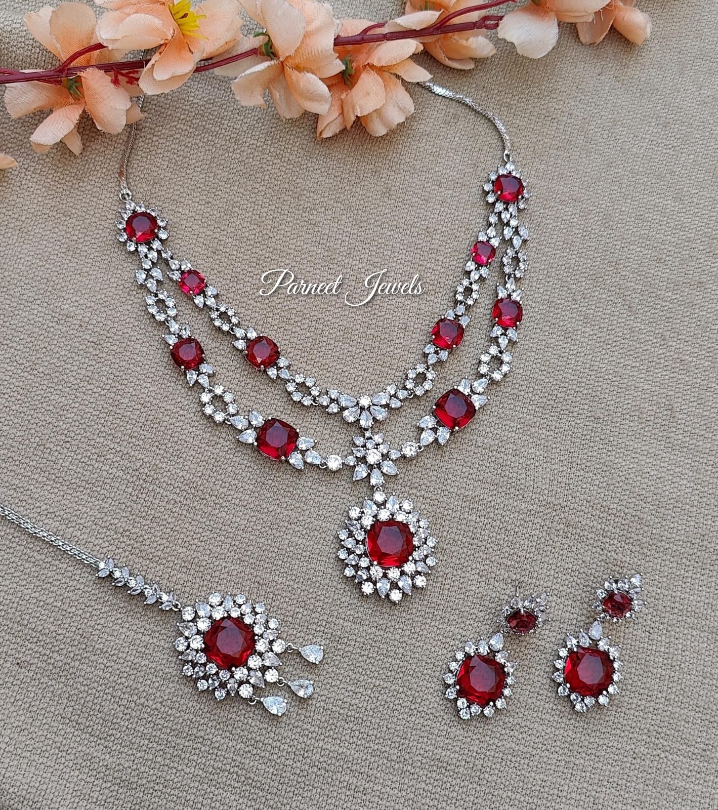 Shreya AD/CZ Necklace Set