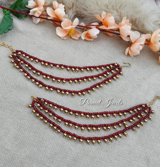 Chhaya Earchains/Saharey (Maroon)