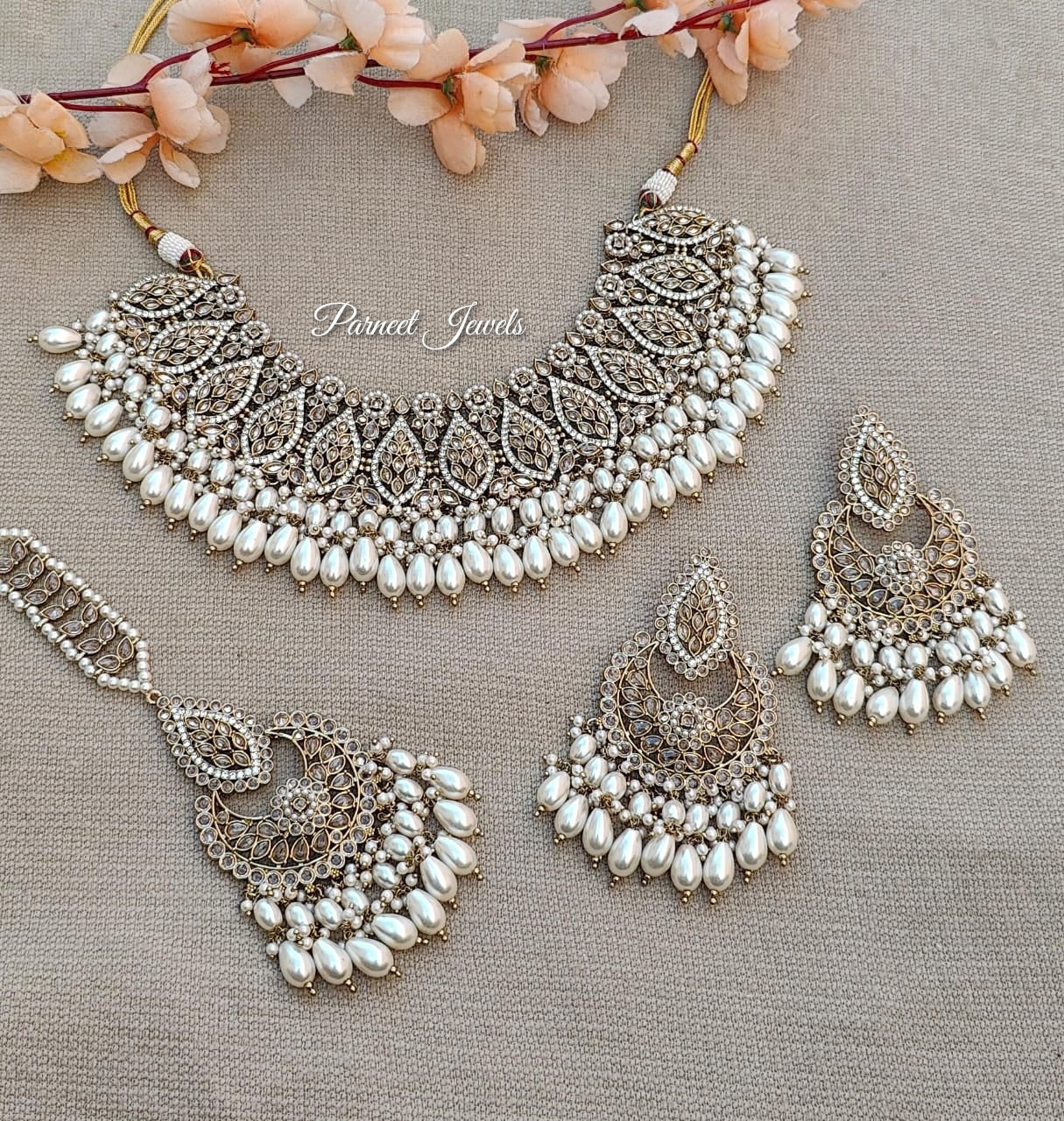 Alicia Polki Semibridal Necklace Set