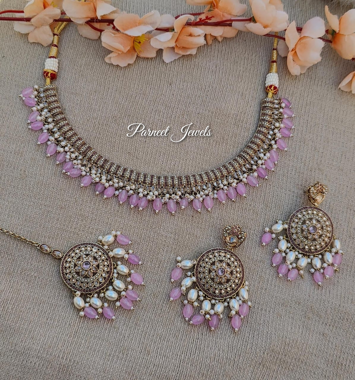 Mouni Polki Necklace Set